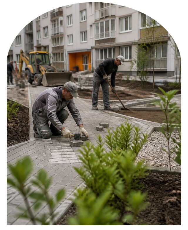 Благоустройство двора многоквартирного дома в Нерюнгри