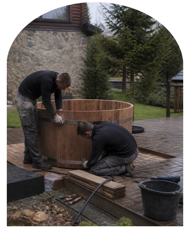 Профессиональный монтаж купели на участке под ключ в Нерюнгри